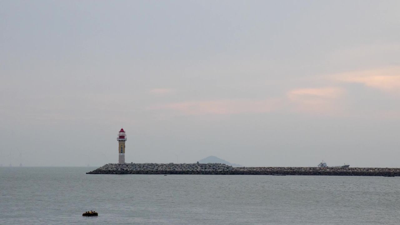 灯塔日落延时