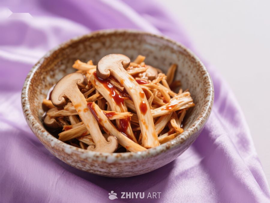 碗中美味的蘑菇与鸡肉丝 1499