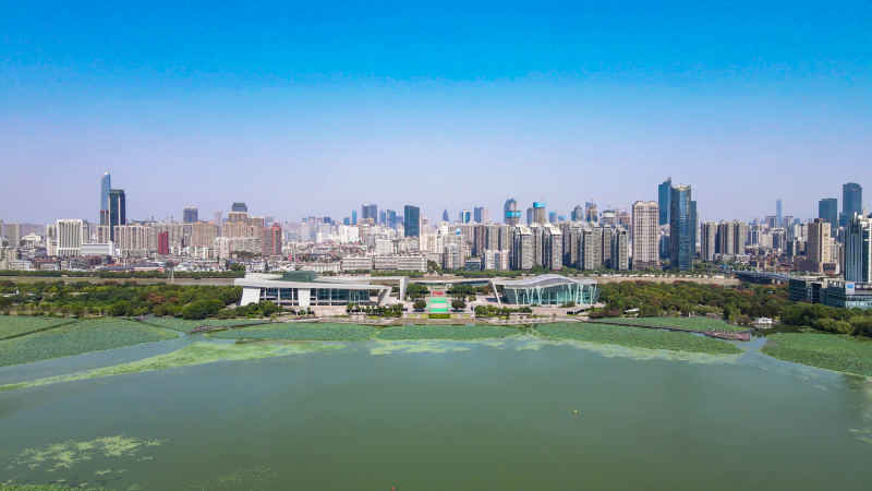湖北武汉城市建设航拍摄影图 