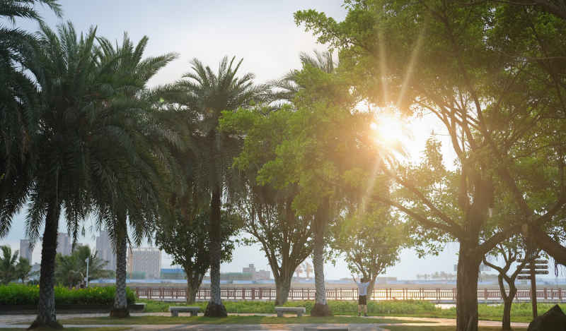 清晨的湛江金沙湾