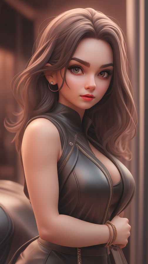 高级感女孩皮衣系列
