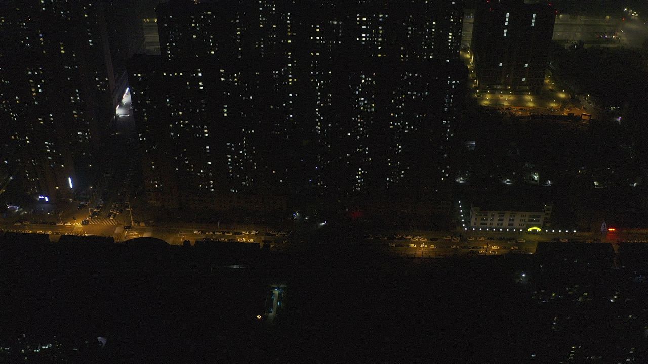 郑州航拍夜景街道 4