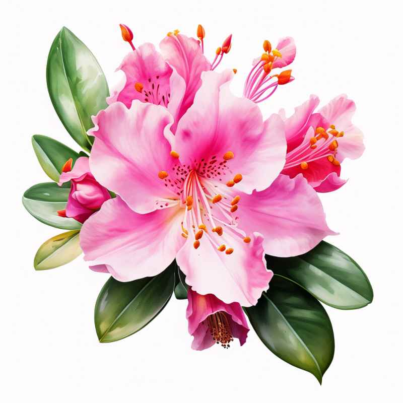 杜鹃花摄影图插画 2