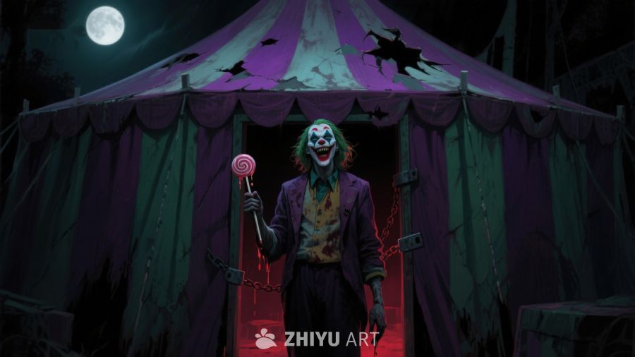 小丑夜幕下的神秘帐篷