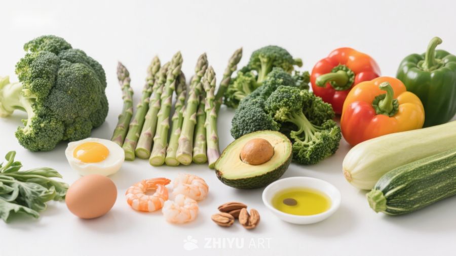 新鲜蔬菜水果与食材摆拍
