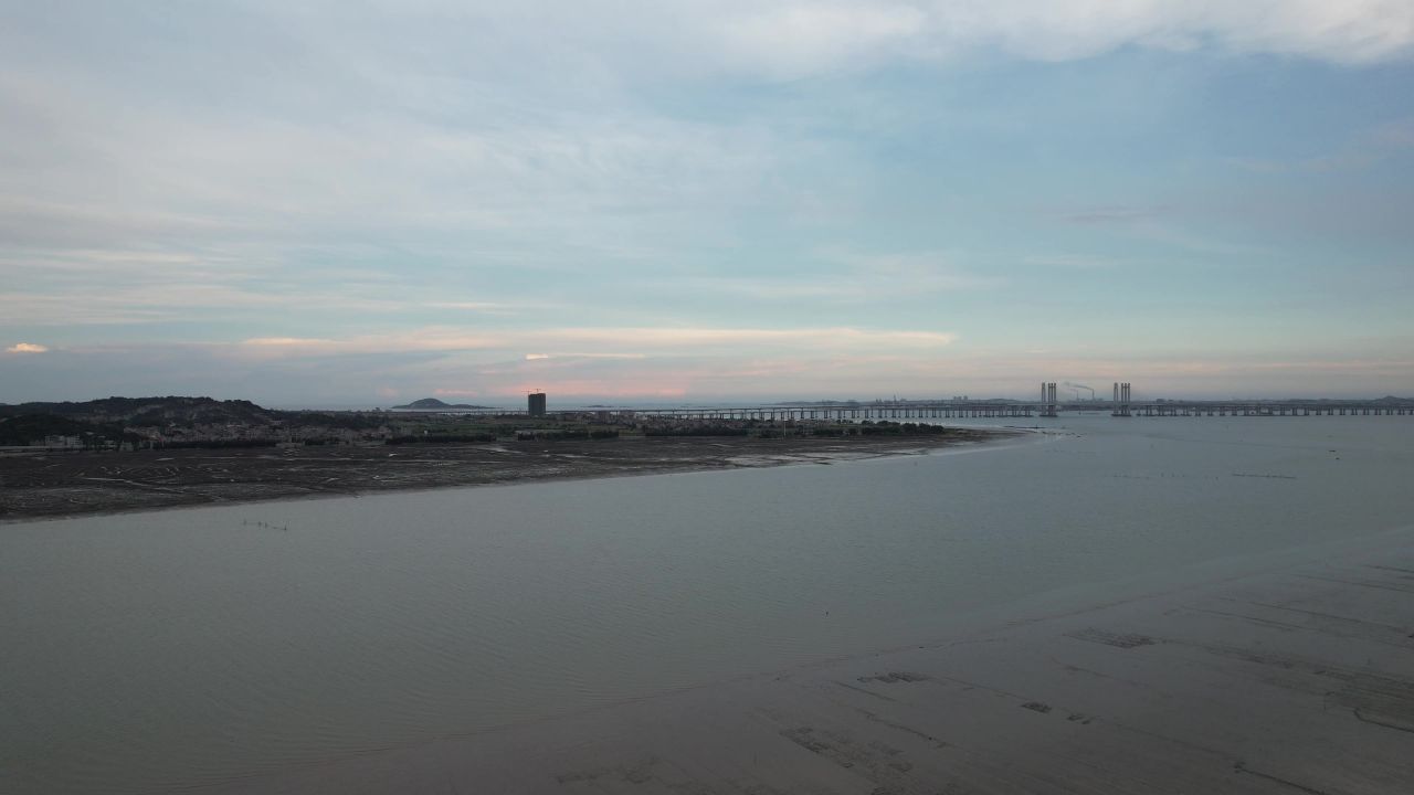 退潮后大海赶海实拍 