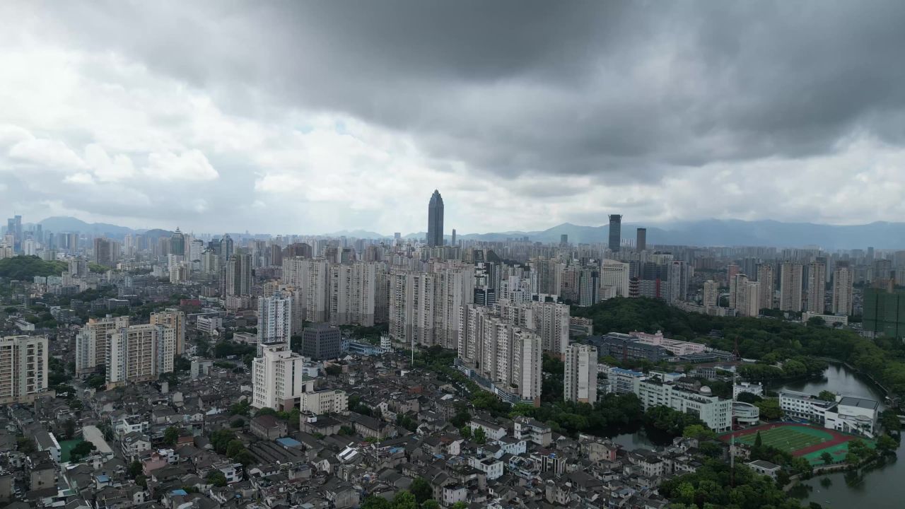  航拍温州鹿城区城市建设