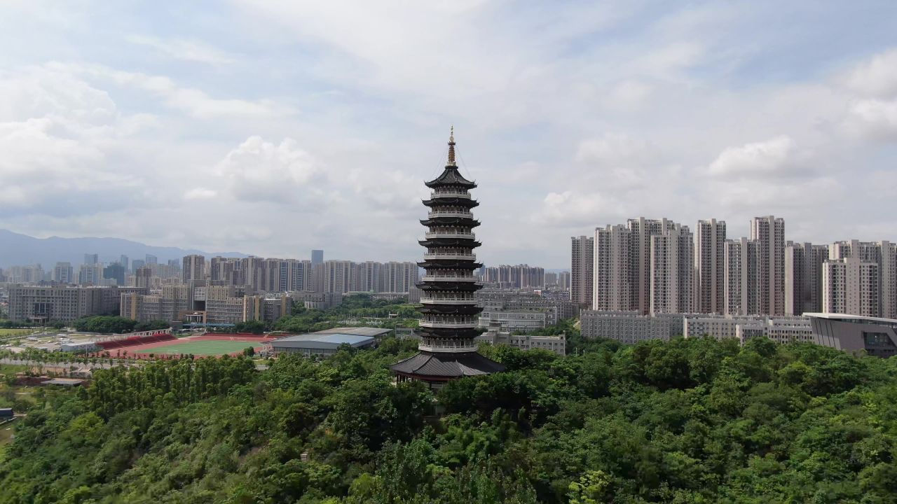 赣州城市地标建筑航拍