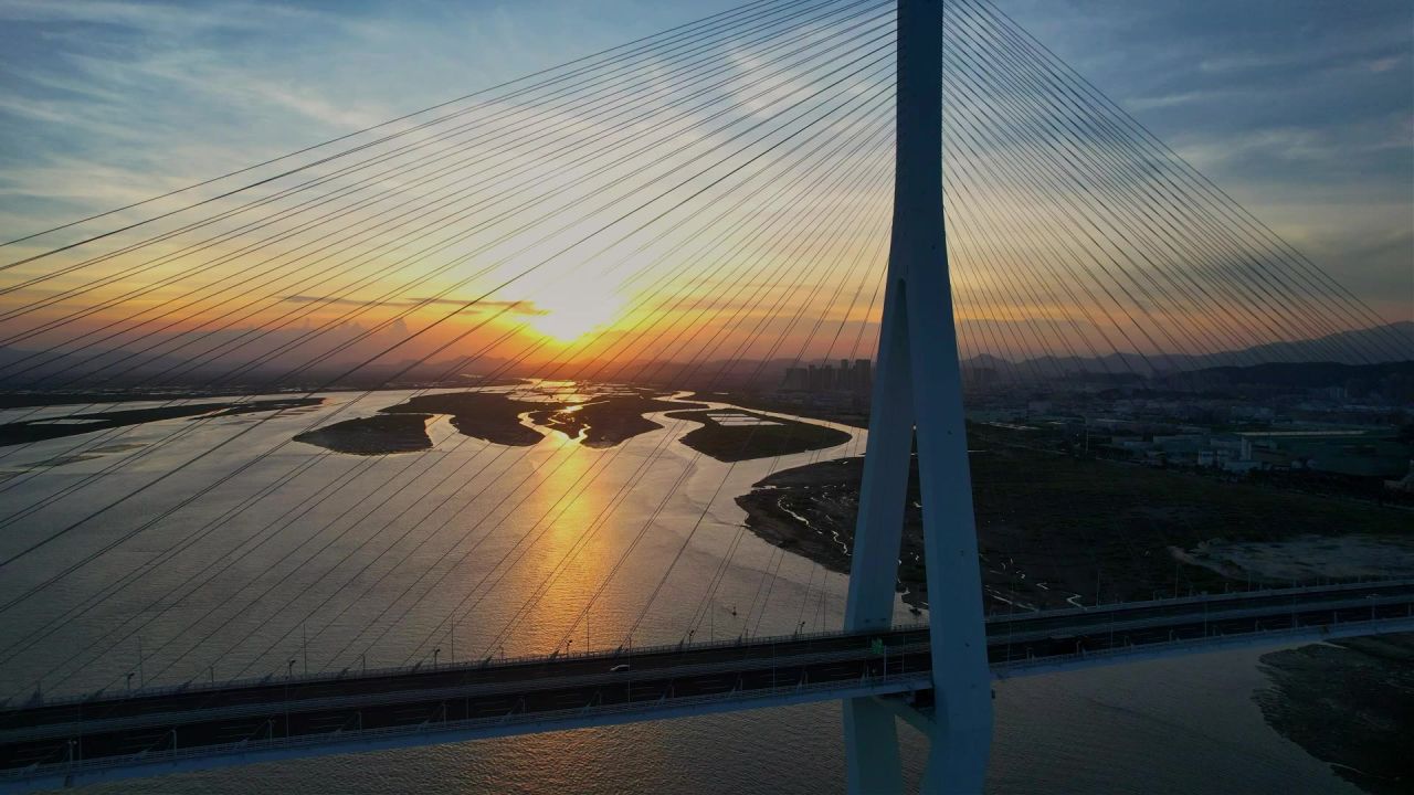 厦门航拍厦漳大桥景观