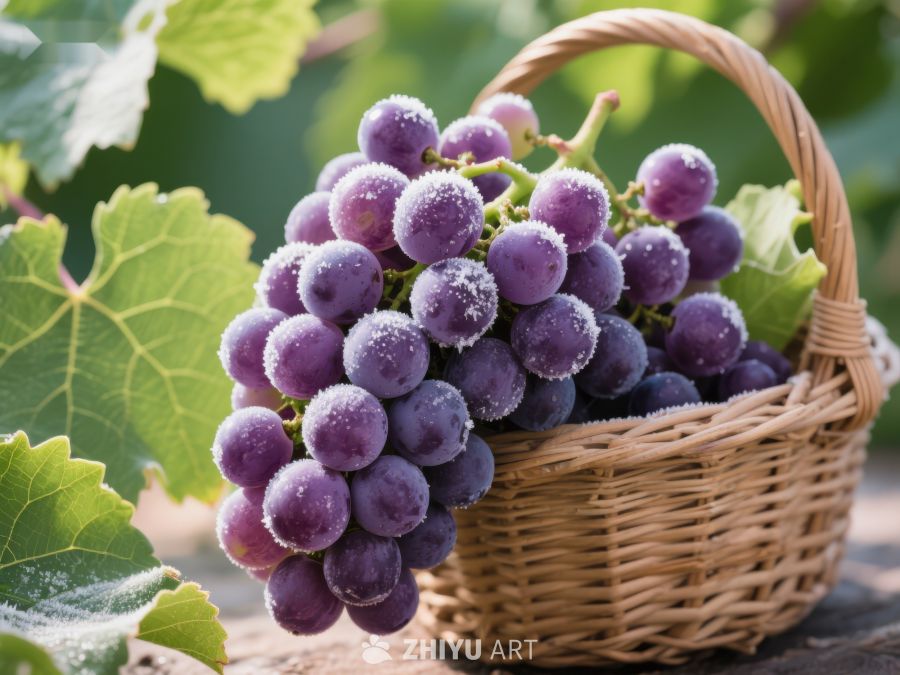 篮中紫葡萄，晨露晶莹 205