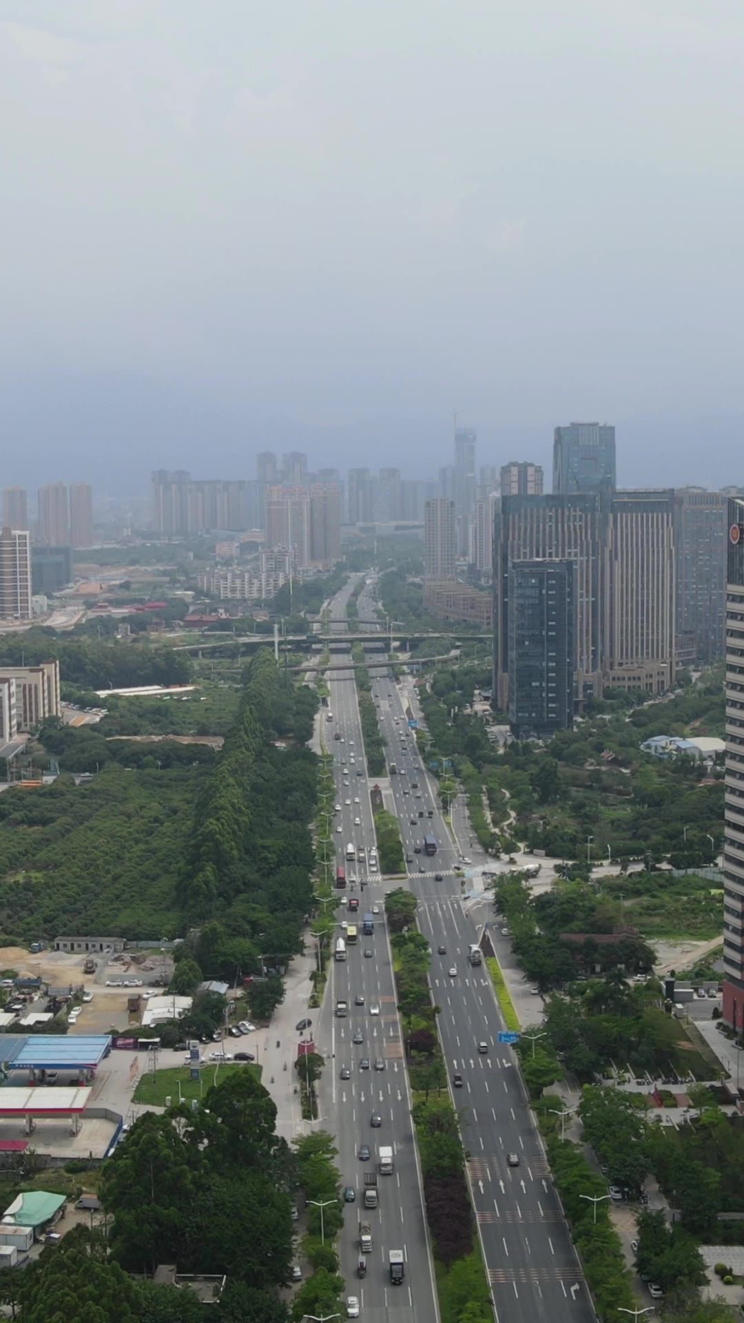 武汉城市风光竖屏航拍
