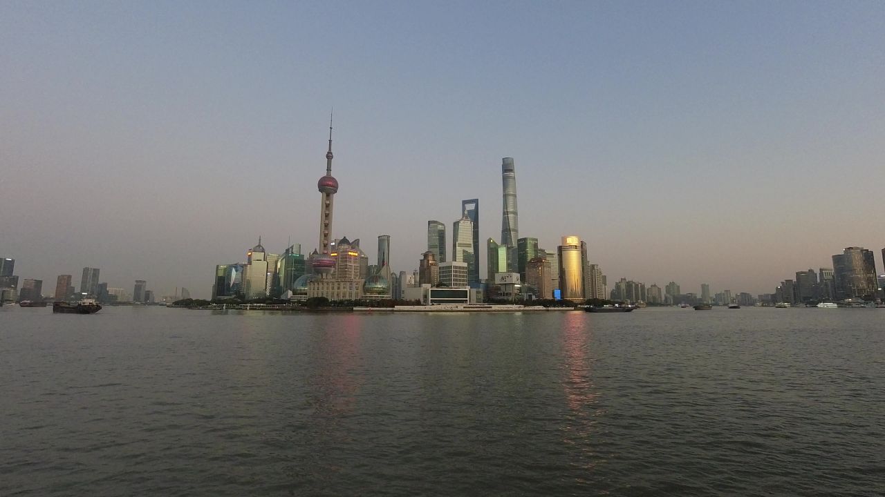 上海外滩陆家嘴夜景风光延时摄影 2