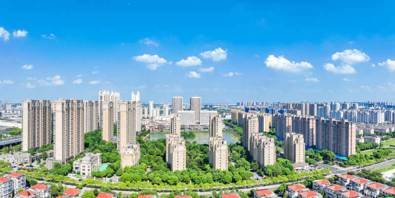 航拍昆山城市风光建筑大景 47