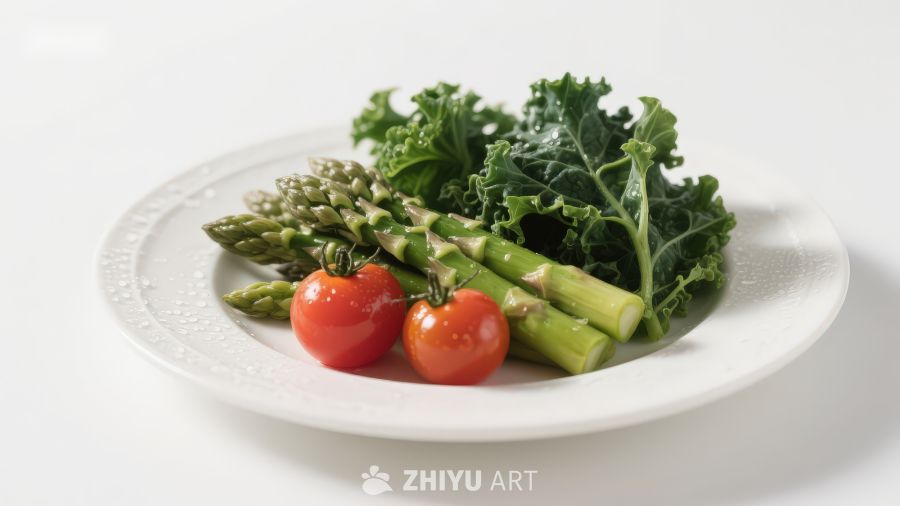 盘中新鲜蔬菜组合