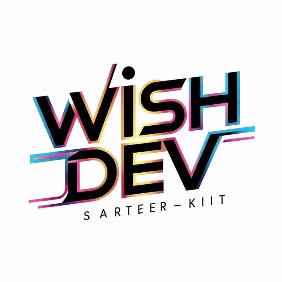 一个彩色的网页开发者公司标志，文字内容为”Wish