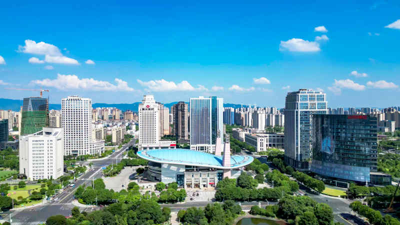 江西吉安城市风光旅游景区航拍图