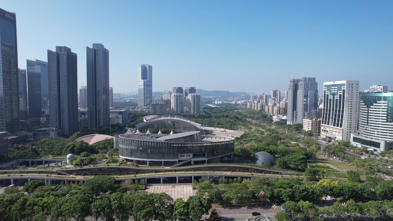 广东惠州科学技术馆航拍