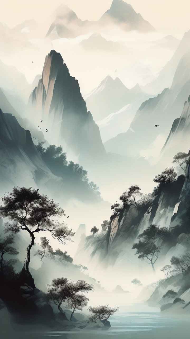 山水画国风背景 43