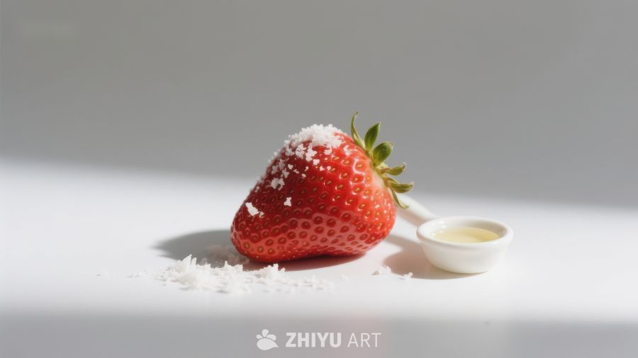 草莓撒糖，小碟相伴