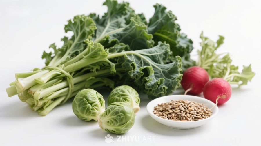 新鲜蔬菜与谷物组合