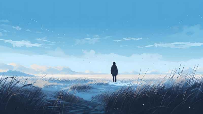 冬季唯美创意背景插画图 79