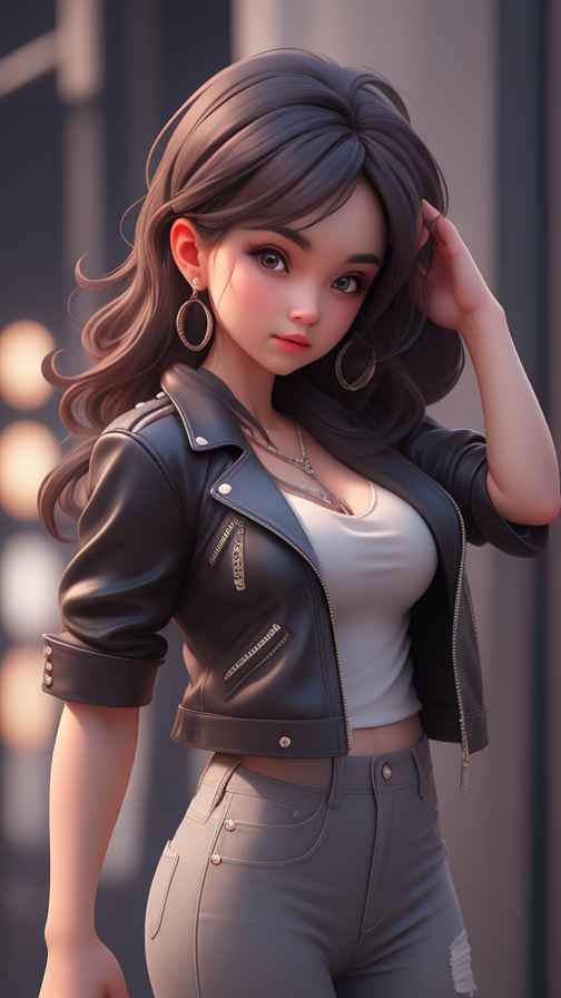 穿牛仔的女孩