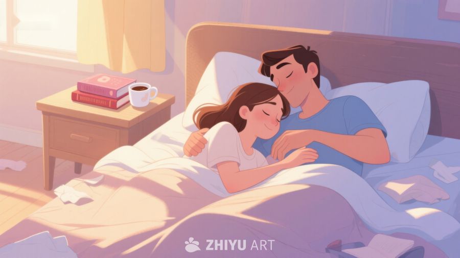 温馨床头，情侣共眠 389