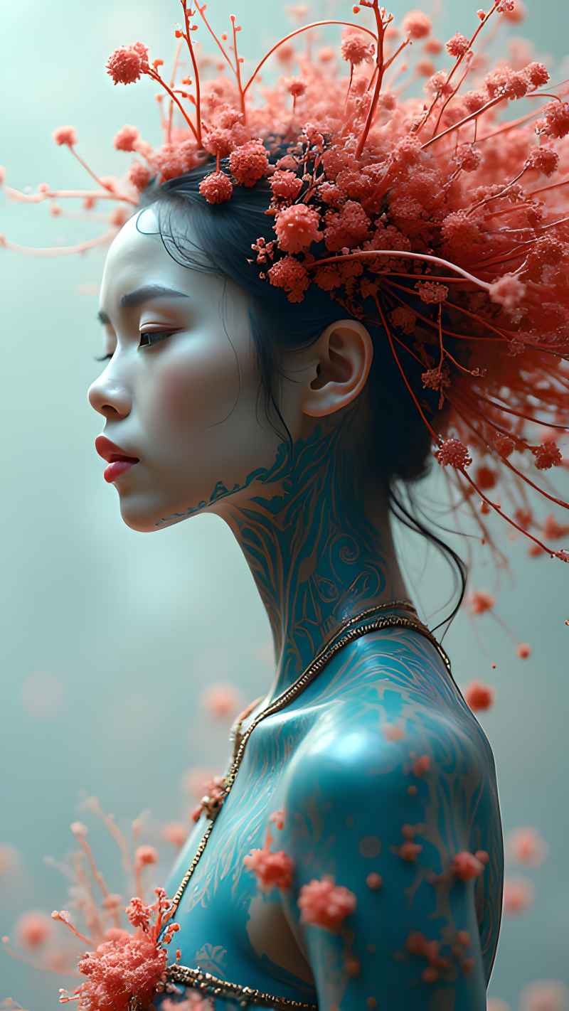 森林系列五颜六色古风艺术美女 35