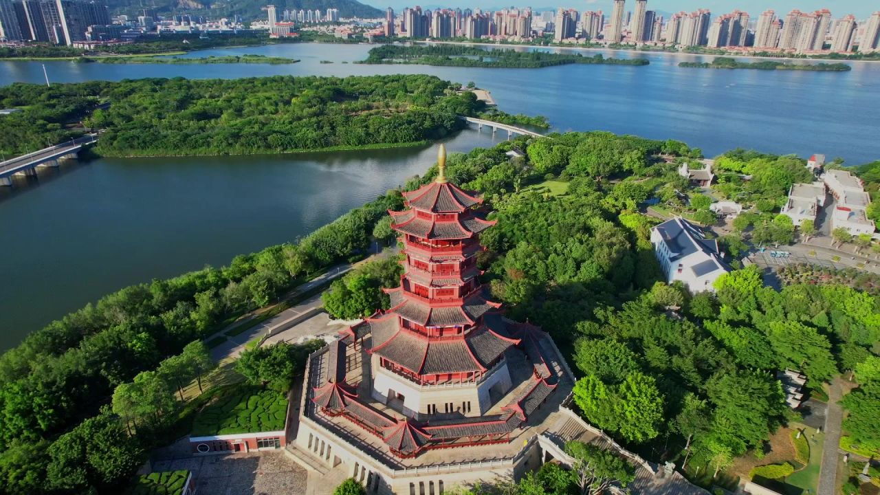 厦门航拍园博苑景观