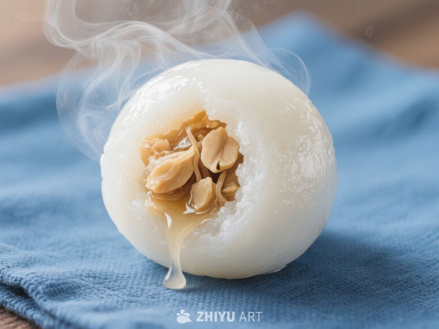 热腾腾的汤圆，花生馅料诱人 1005