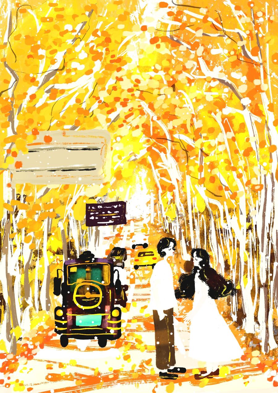 原创治愈插画作品素材四季节气节日自然 46
