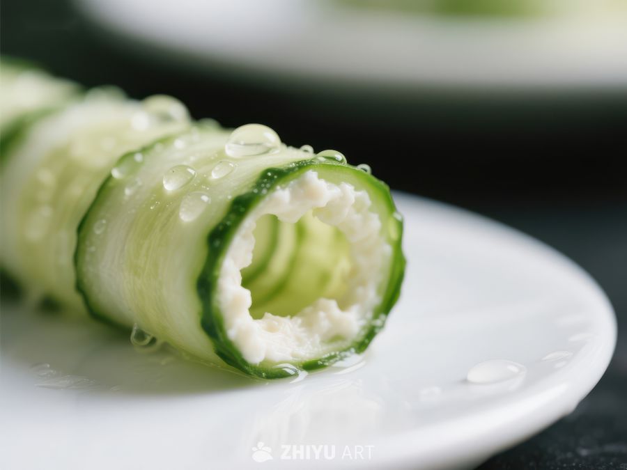 清新黄瓜卷，水珠点缀 1242