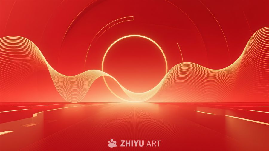 红色高端PPT背景图 4