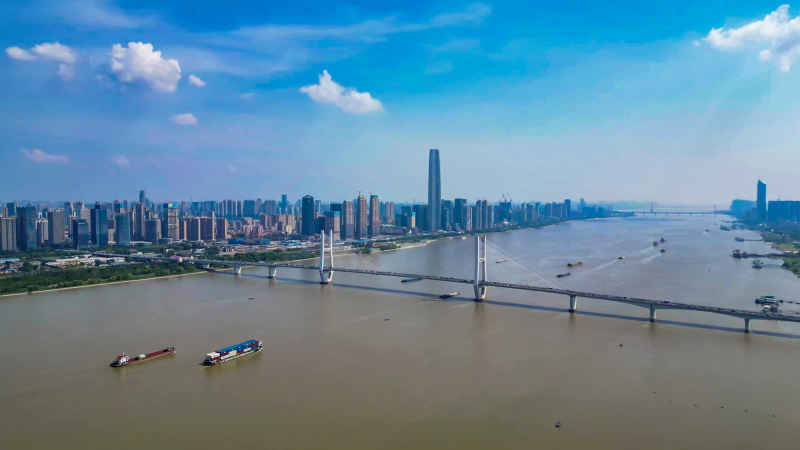 湖北武汉城市建设航拍摄影图 