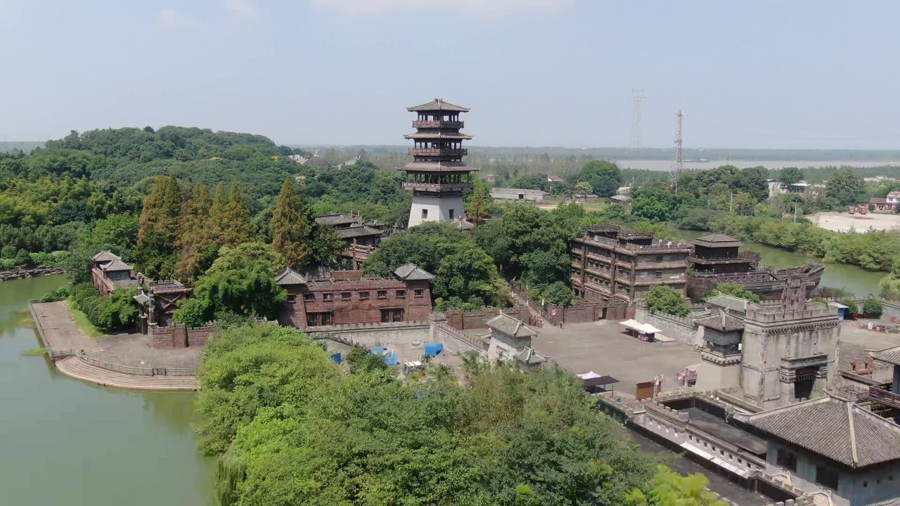 湖北 赤壁 三国 古战场 风景 航拍