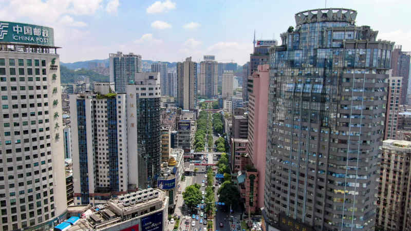 贵州贵阳城市建设航拍摄影图