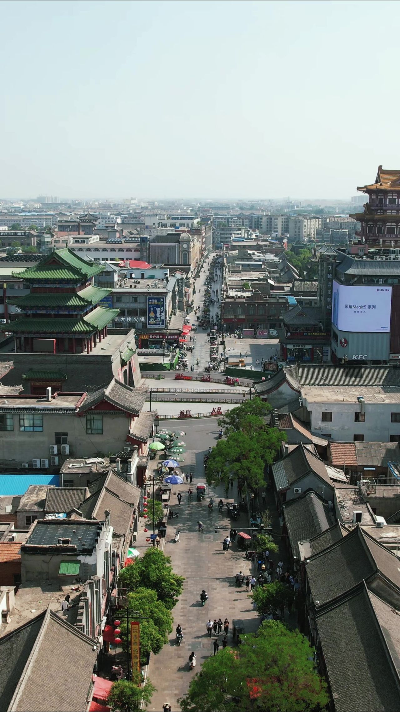 航拍河南开封相国寺竖屏 