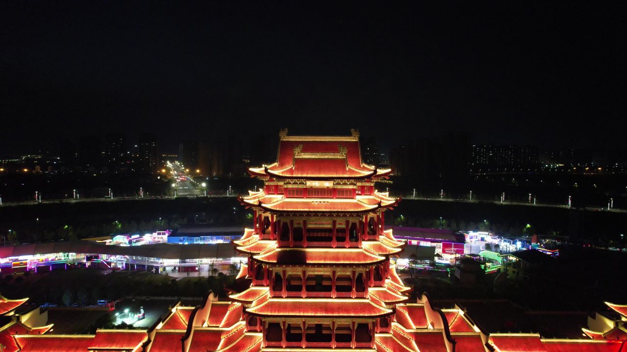 湖南湘潭万楼地标建筑航拍