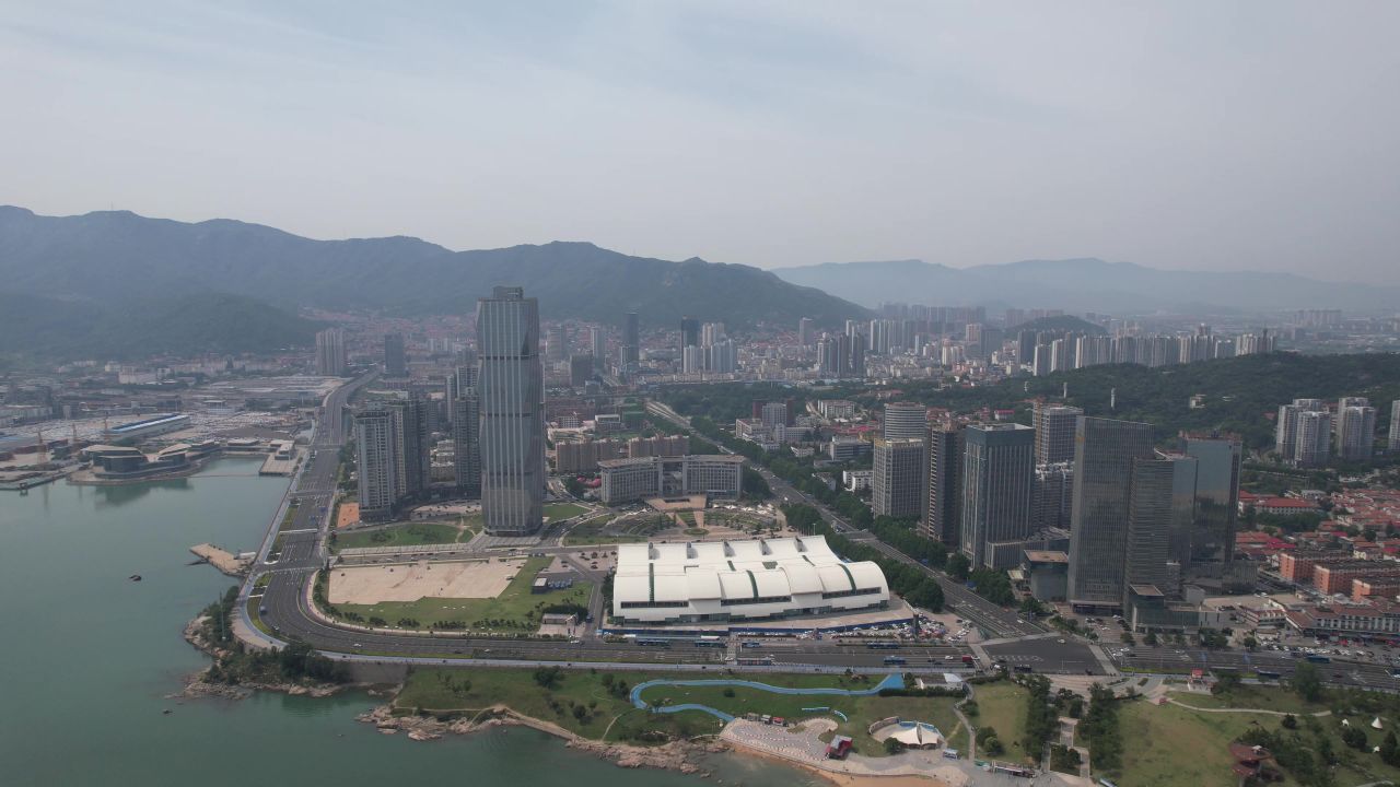 连云港阳光自贸大厦会展中心航拍