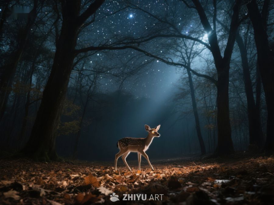 夜林中的小鹿 457