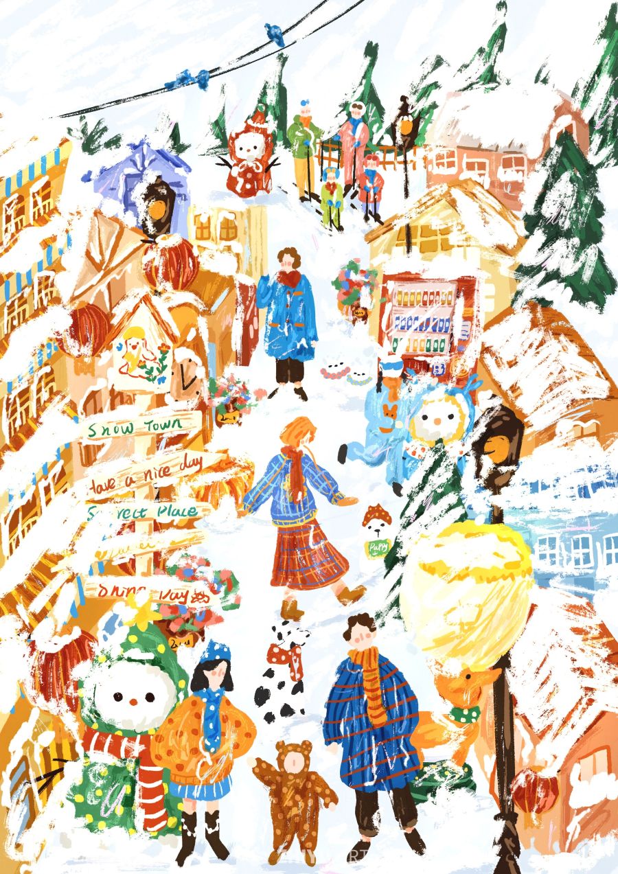 原创治愈插画作品素材四季节气节日自然 95