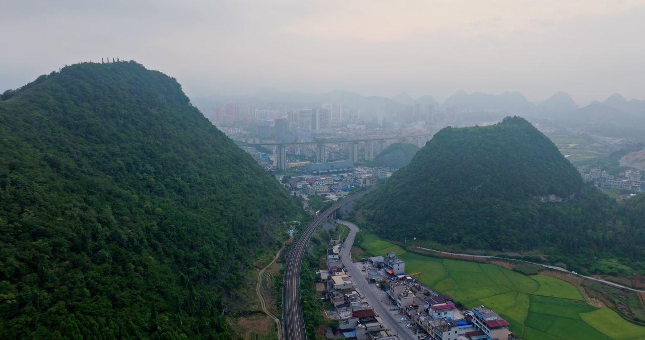 贵州安顺平坝城市风光航拍 20