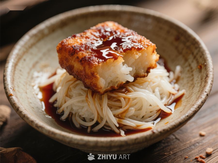 煎豆腐配豆芽，淋酱汁 237