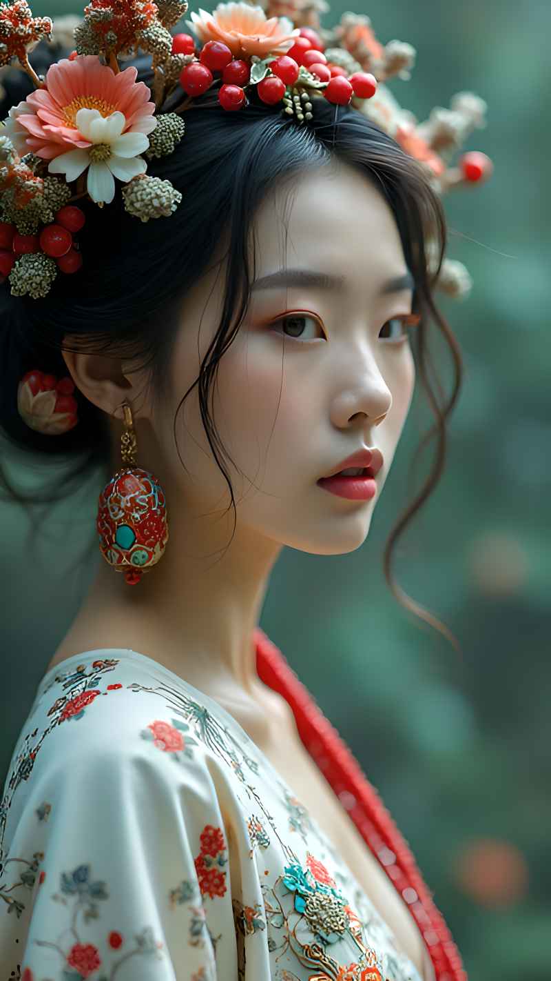 森林系列五颜六色古风艺术美女 6