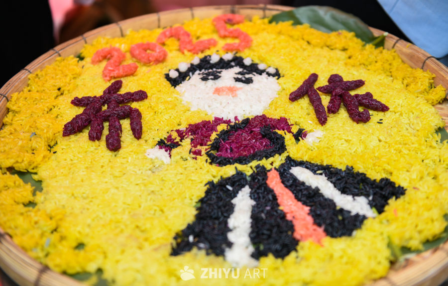 五色糯米饭  大米糯米米饭 7
