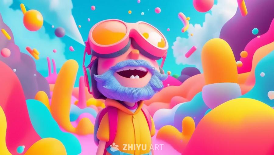 动画风格的画面，色彩鲜艳，有动态的动作，夸张的表情