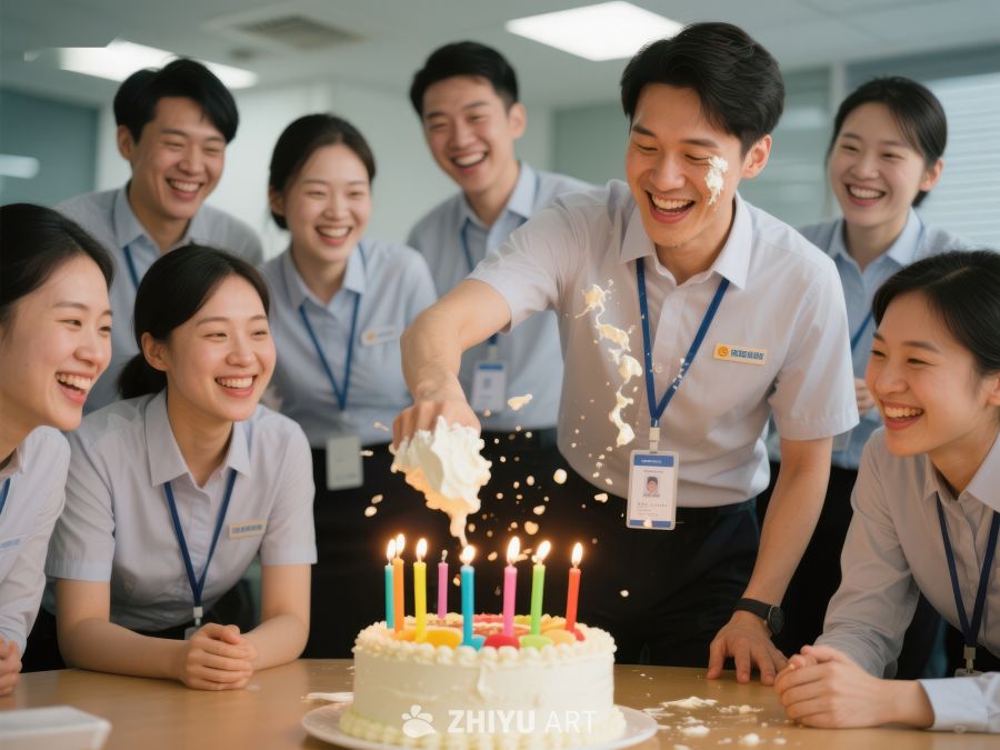 团队庆祝生日，共享欢乐时刻 359