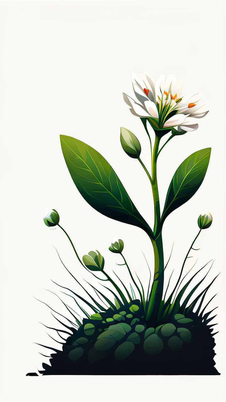 小花白色背景