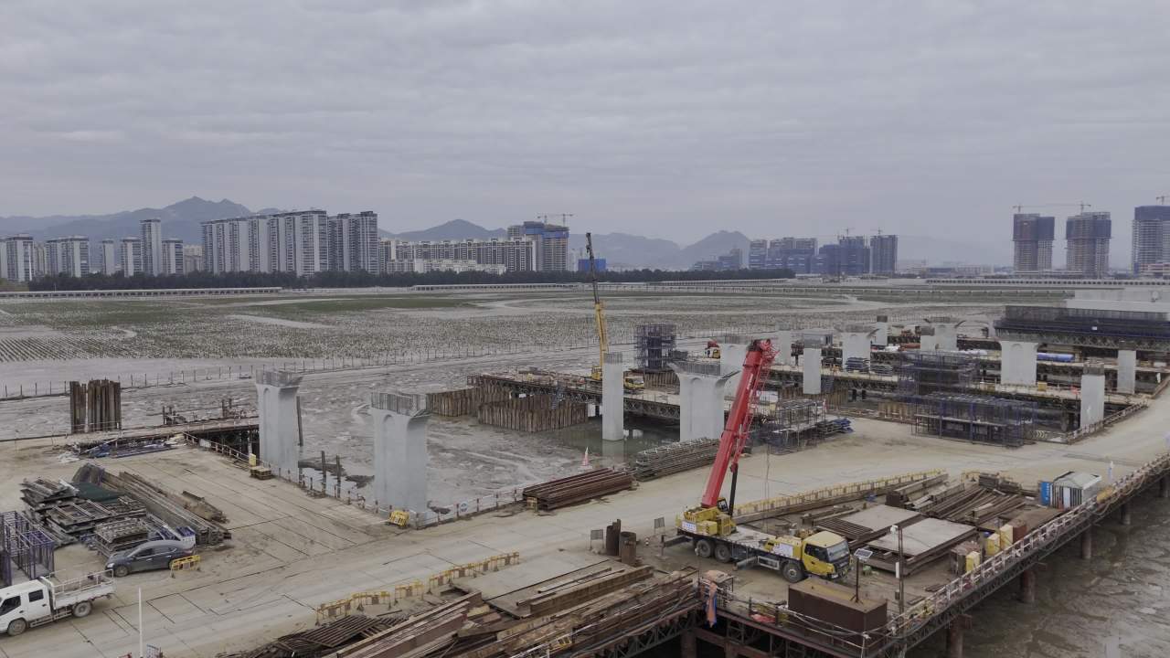 滨海栈道建设工地 8