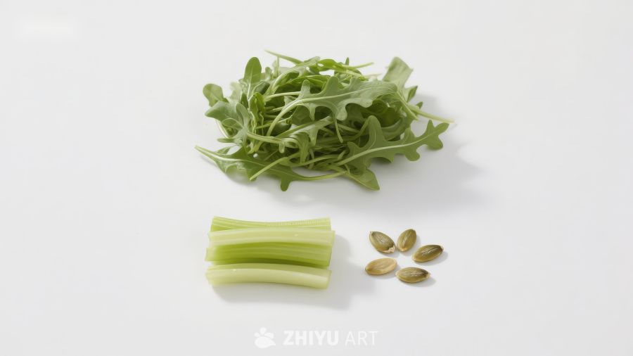 新鲜蔬菜与种子静物